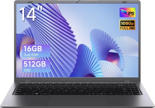 Computadora portátil, portátil de 14 pulgadas, 16 GB de RAM 512 GB SSD, procesador Pentium 6500Y de hasta 3.4 GHz, pantalla FHD IPS, portátil
