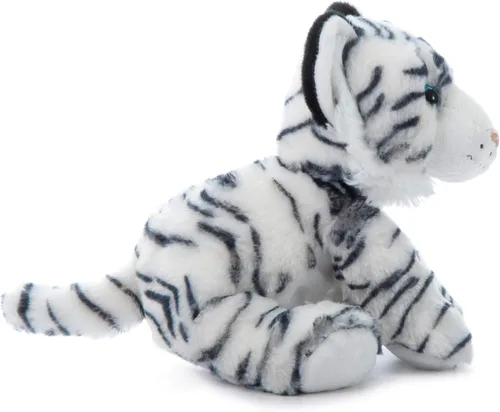 Miniatura 3 de The Petting Zoo Peluche de tigre, regalos para niños, animales salvajes del zoológico Onez, juguete de peluche de tigre blanco de 9 pulgadas
