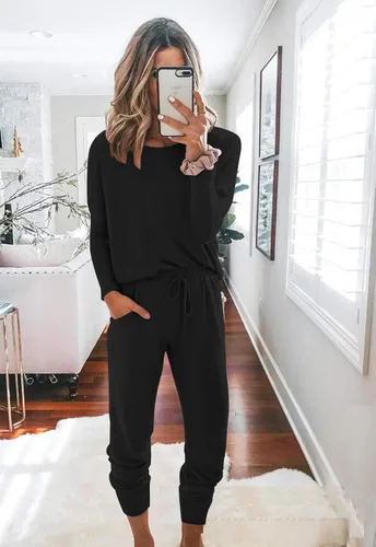 Miniatura 2 de Fixmatti - Conjunto deportivo de 2piezas para mujer de estilo informal, pantalón largo