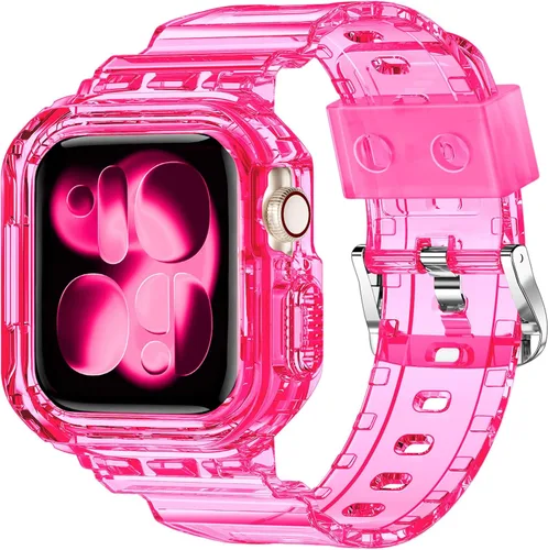 Miniatura 28 de XYF Compatible con correas cristalinas para Apple Watch de 1.929 in, 1.811 in, 1.772 in, 1.732 in, 1.654 in, 1.614 in, 1.575 in, 1.496 in, funda