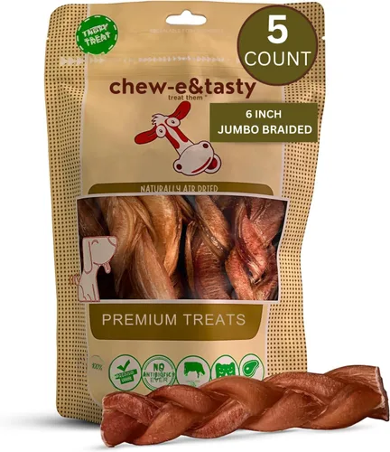 Miniatura 7 de chew-e&tasty Bully Sticks de 11 a 12 pulgadas para perros (paquete de 1 libra) – Golosinas para perros de un solo ingrediente de larga duración