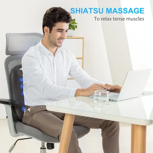 Miniatura 3 de CooCoCo HSA Tienda Elegible Masajeador de Espalda Shiatsu con Calor, Almohadilla de Masaje Portátil para Silla, Alfombrilla de Masaje de Amasamiento