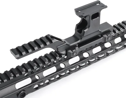 Miniatura 4 de Grupo Táctico Tipo HY Montura de Punto Rojo Montura Elevadiza Adaptador Láser Montaje Base de Riel Picatinny Montura de Alcance Elevadiza para (4BK)