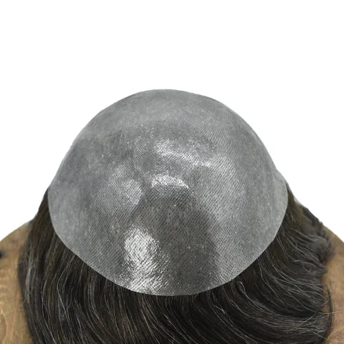 Miniatura 3 de Toupee para hombres PAPY Mens Toupee Europea Remy Cabello Humano 0.12MM PU Sistemas de Cabello Para Hombres Durable Sistema de Reemplazo de Cabello