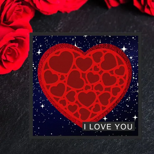 Miniatura 5 de Estivaux Juego de 4 troqueles de marco de corazón de San Valentín para hacer tarjetas, juego de troqueles de corte de marco de amor, plantillas