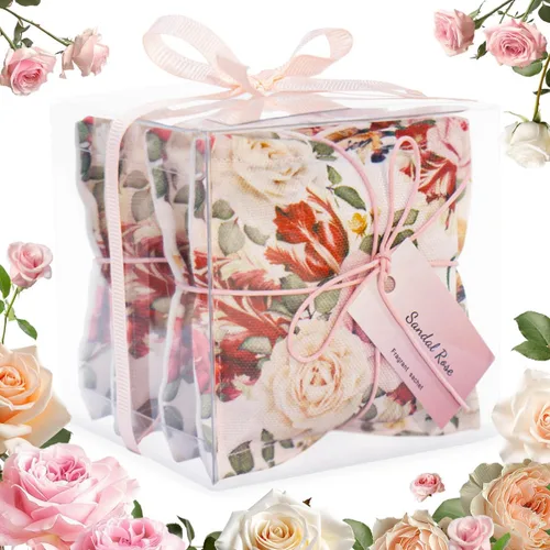 Miniatura 11 de AUCUDA Paquete de 4 bolsas perfumadas de cedro para cajones y armarios, paquetes de popurrí para ropa de mujer, almohada de malla con fragancia