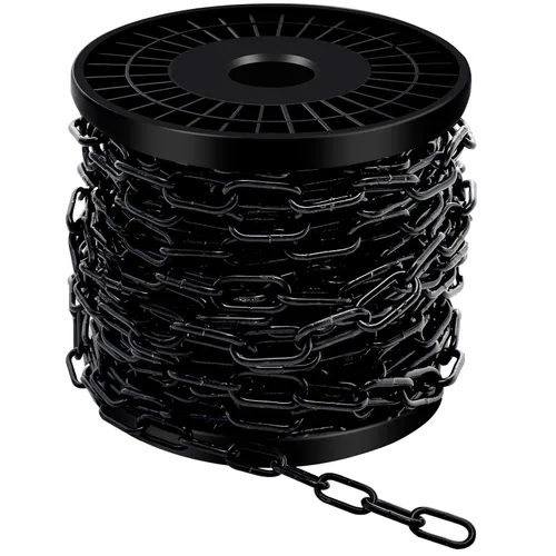 Cadenas colgantes de metal de 50 pies y 1/8 de pulgada, cadena para accesorios, cadena decorativa, cadena de servicio ligero, cadenas utilitarias