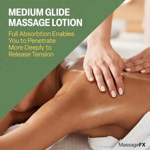 Miniatura 5 de Massage FX Loción de masaje sin perfume, 1/2 galón, loción de masaje profesional para terapia de masaje con aceite de semilla de girasol, árnica