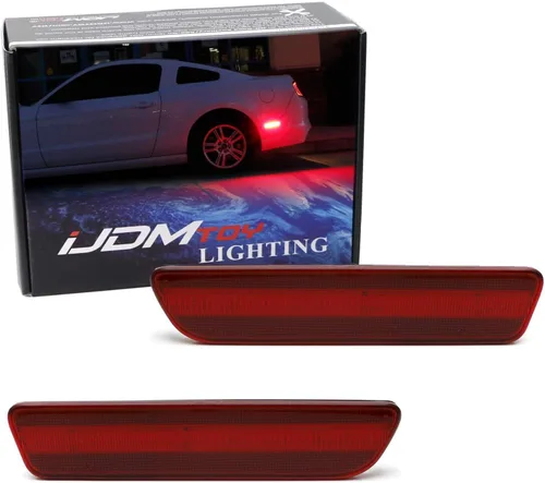 Miniatura 11 de iJDMTOY - Kit de luces laterales traseras LED rojas con lente ahumada Compatible con Ford Mustang 2005-09, alimentado por 54 LED SMD, reemplaza