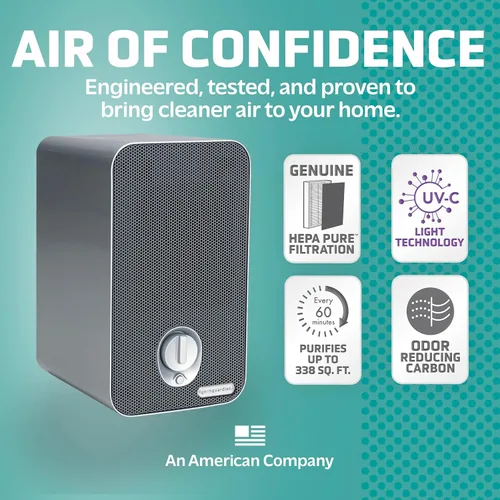 Miniatura 2 de Sistema de limpieza de aire GermGuardian 3 en 1 con filtro HEPA, desinfectante UV-C, reducción de alérgenos y olores, purificador de aire portátil.