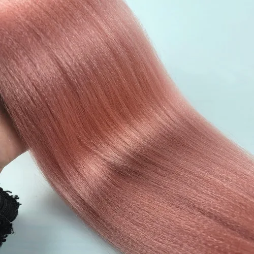 Miniatura 6 de Cabello estirado de fibra Kanekalon para trenzar con cabello humano, color oro rosado, 30 pulgadas