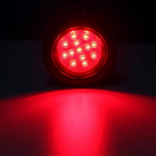 Miniatura 3 de Luces de marcador LED rojas redondas de 2.5 pulgadas, 13 LED con reflectores, 10 piezas de luces de marcador laterales de separación LED redondas