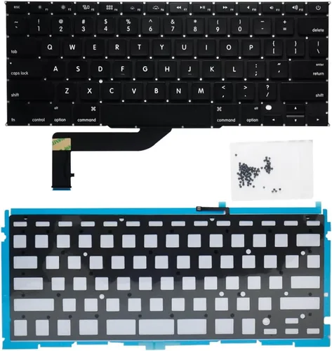 Miniatura 2 de Teclado retroiluminado de repuesto con diseño de EE. UU. compatible con MacBook Pro de 15 pulgadas A1398 2013 2014 2015 Retina con tornillos