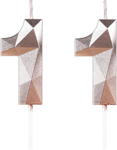 Miniatura 53 de Velas de cumpleaños número 15, velas número 15, velas de feliz cumpleaños de oro rosa para pastel, decoraciones de cobertura de pastel de diseño 3D