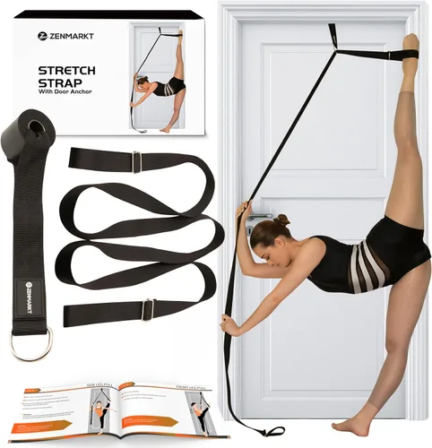Soga de estiramiento con anclaje de puerta - Equipo de estiramiento para mejorar la flexibilidad de las piernas - Entrenador de rajadas para el