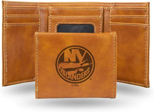 Miniatura 32 de NHL Rico Industries - Billetera triple grabada con láser y tres pliegues, accesorio para hombre