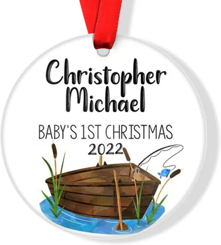 Miniatura 2 de Mountains Baby - Adorno de Navidad para bebé, adorno de Navidad personalizado para bebé, adorno de aventura espera para bebé, adorno navideño