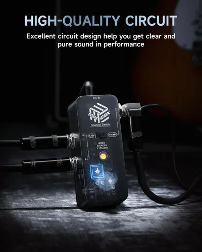 Miniatura 4 de Donner Pedal de efecto ABY Box, conmutador AB de selector de línea, mini, para guitarra, True Bypass
