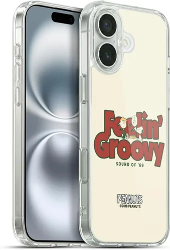 Miniatura 63 de Head Case Designs Funda de gel Woodstock 50th con licencia oficial de Peanuts Snoopy Guitar 1969 [protección de grado militar] compatible con Apple