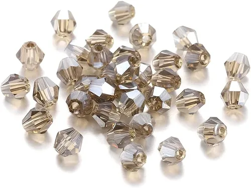 Miniatura 37 de 200 cuentas de cristal de transparencia austriaca, cuentas de vidrio bicona, cuentas espaciadoras sueltas para manualidades, pulseras, aretes
