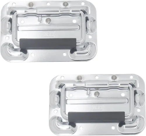 Miniatura 11 de 2 manijas con resorte, funda de hardware resistente para muebles, funda de anillo para caja de pecho, gabinete y altavoz con agarre de goma montado
