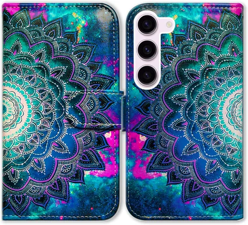 Miniatura 19 de Bcov Funda para Samsung S23, diseño de pájaro negro y verde con tapa para teléfono con ranura para tarjeta y soporte para Samsung Galaxy S23