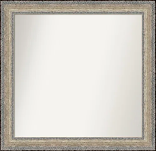 Miniatura 508 de Amanti Art Espejo de baño plateado para sobre fregadero, 28 x 47 pulgadas, espejo rectangular de plata imperial, marco de madera tradicional de gran