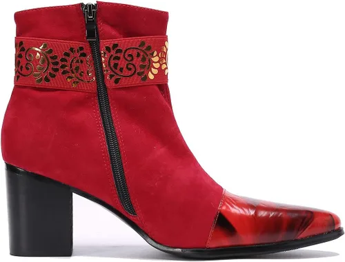 Miniatura 3 de Botas de vestir de fiesta para hombre, botas Chelsea de cuero genuino con bordado de moda, botas vaqueras occidentales, botas formales