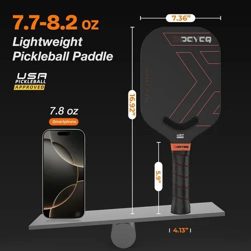 Miniatura 7 de DGYGQ Pickleball Paddles with Polypropylene Honeycomb Core, Increased Power for Ultimate Spin & Consistency Rojo