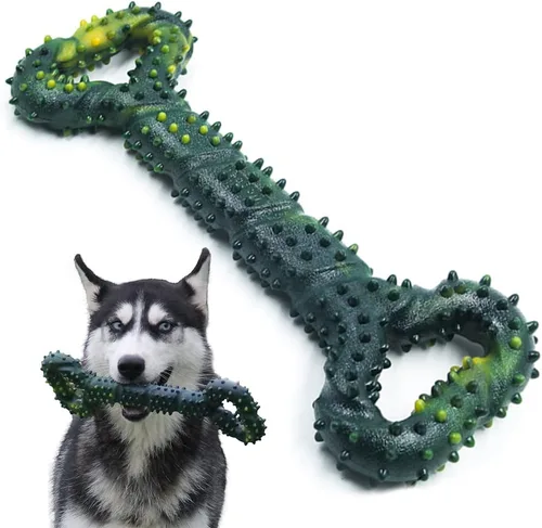 Miniatura 9 de Juguetes para perros para masticadores agresivos, juguetes grandes para perros con diseño convexo, juguete de goma natural para perros enérgicos