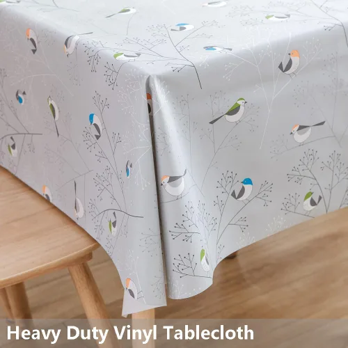 Miniatura 2 de TruDelve Mantel de Vinilo Resistente Mantel de Mesa de Plástico para Mesas Cuadradas Impermeable Hule Manteles para Mesa Cubierta de Mesa