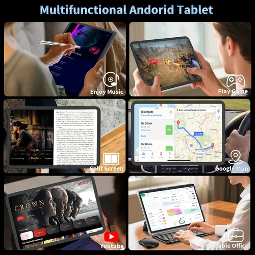 Miniatura 8 de Tablet Android 16 de 13 pulgadas 2026 con teclado, 32 GB+256 GB+2 TB expandir, tabletas PC con Gemini AI, Octa-Core, 10000mAh, pantalla de 120 Hz