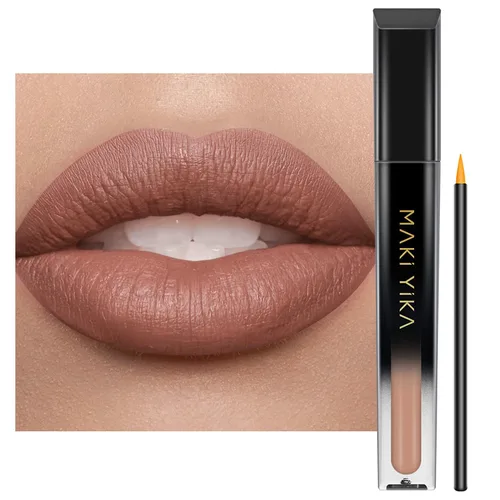 Miniatura 33 de MAKI YIKA Lápiz labial rojo burdeos para mujer, pintalabios de larga duración, sin manchas, mate, líquido, a prueba de transferencia, sin crueldad