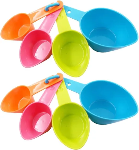Miniatura 7 de HINMAY Juego de cucharas medidoras de plástico para alimentos de mascotas, para perros, gatos y aves (color aleatorio)