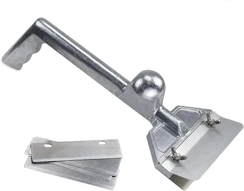 Miniatura 8 de LRui - Juego de raspador de parrilla resistente con 5 cuchillas de repuesto y raspador de parrilla de borde inclinado pequeño, accesorios