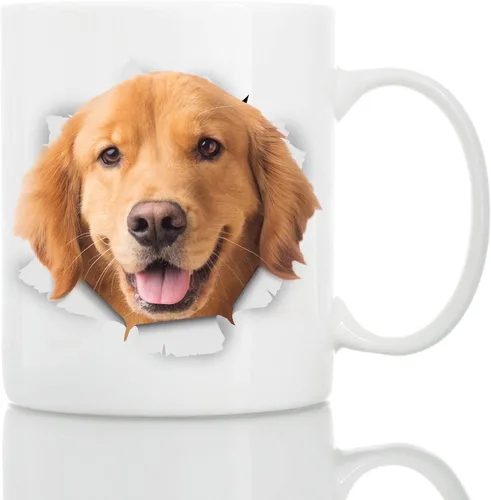 Miniatura 7 de Winston & Bear Magnífica taza de café de cerámica Golden Retriever Puppy – Regalo perfecto para Golden Retriever – Taza divertida y linda