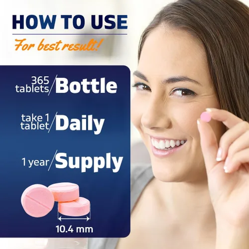 Miniatura 4 de Vitamatic Vitamina B12 1000 mcg Comprimidos de disolución rápida – Sabor natural a bayas – 365 tabletas por botella - 2 botellas – Apoya