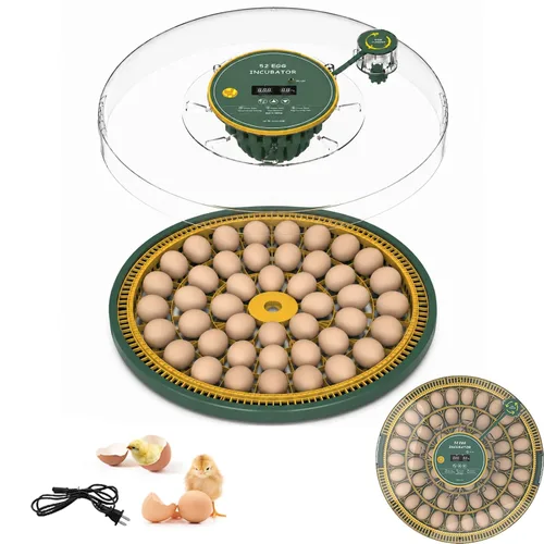 Miniatura 11 de HOWOOlUA - Incubadora de huevos para incubar huevos con giro automático, control de temperatura y humedad, incubadora de huevos integrada de gran