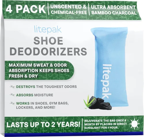 Miniatura 2 de Litepak Desodorizador de zapatos y eliminador de olores de carbón activado absorbente de olores para zapatos y bolsas de gimnasio, ambientador