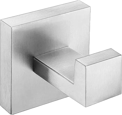 Miniatura 10 de Nolimas Gancho para toallas de baño de acero inoxidable a prueba de óxido, gancho para toallas para colgar en la pared, cuadrado para inodoro, Negro