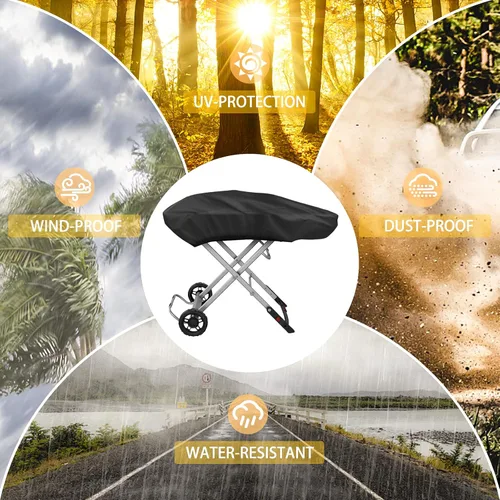 Miniatura 6 de Cubierta para parrilla Weber Traveler 9010001, resistente al agua, tela Oxford resistente a la intemperie