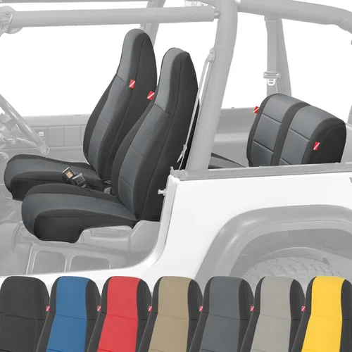 Miniatura 21 de Diver Down Neoprene Seat Cover Set - Fits Jeep YJ 1987-1995 Wrangler - Front and Back Seat Set - Waterproof Custom Fit - Soft Padded Cushion Feel
