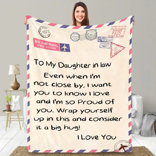 Miniatura 13 de UFOORO Manta para hija, manta de forro polar suave con diseño de oso abrazo de oso, regalo sincero de padre a hija, el mejor regalo para hijas