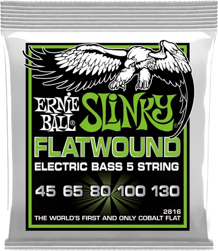 Miniatura 5 de Ernie Ball Super Slinky Flatwound - Cuerdas para guitarra bajo, calibre 45-100 (P02814)