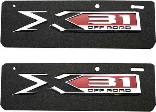 2 paquetes de emblemas X31 para todo terreno 84682662 Placa de identificación del costado trasero del cuerpo, letra de reemplazo para GMC Sierra