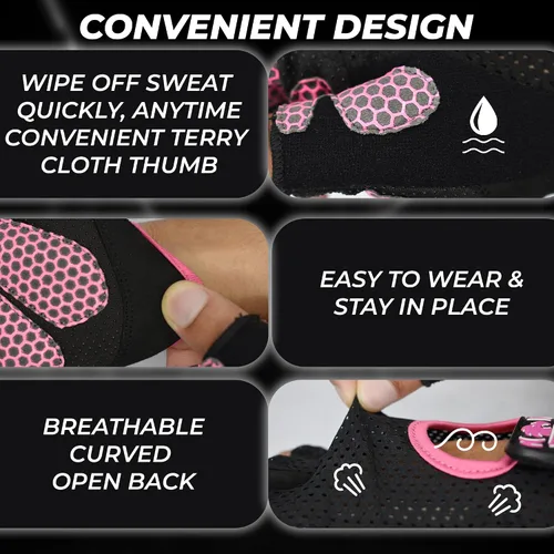 Miniatura 2 de FIGHTSENSE Guantes de levantamiento de pesas con protección completa de la palma de la mano, guantes de entrenamiento para hombres y mujeres