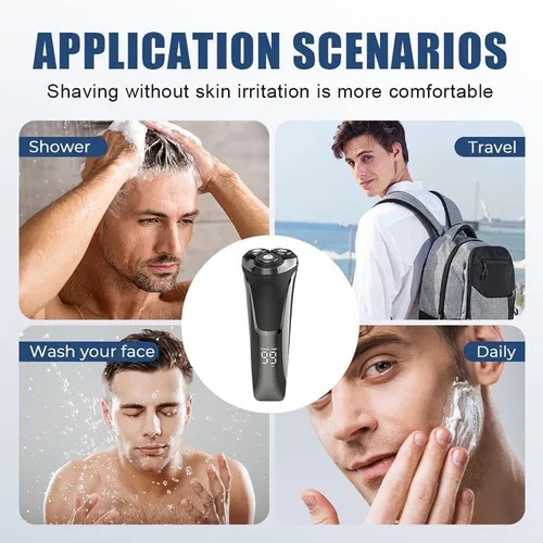 Miniatura 5 de Snapbuy - Maquinilla de afeitar eléctrica para hombres, Snapbuy Pro of Father, afeitadoras eléctricas para hombres, afeitadora inalámbrica Negro