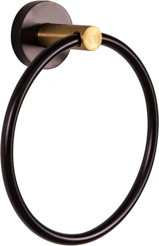 Miniatura 16 de Design House 582734-BGD Kelton - Gancho para bata, color negro mate, dorado satinado