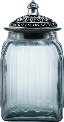 Miniatura 15 de SOCOSY Tarro de cristal transparente vintage para dulces con tapa, tarro de comida, tarro de nueces, caja de joyería, tarros de dulces de boda