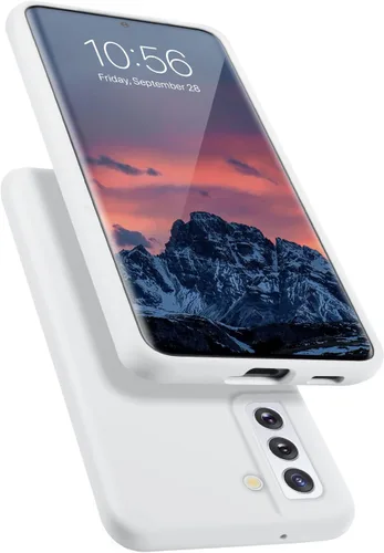 Miniatura 9 de Funda diseñada para Galaxy S21 FE, silicona líquida de goma a prueba de golpes, forro de tela de microfibra suave, compatible con Galaxy S21 FE